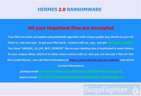 hermes 2.1 ransomware decryptor